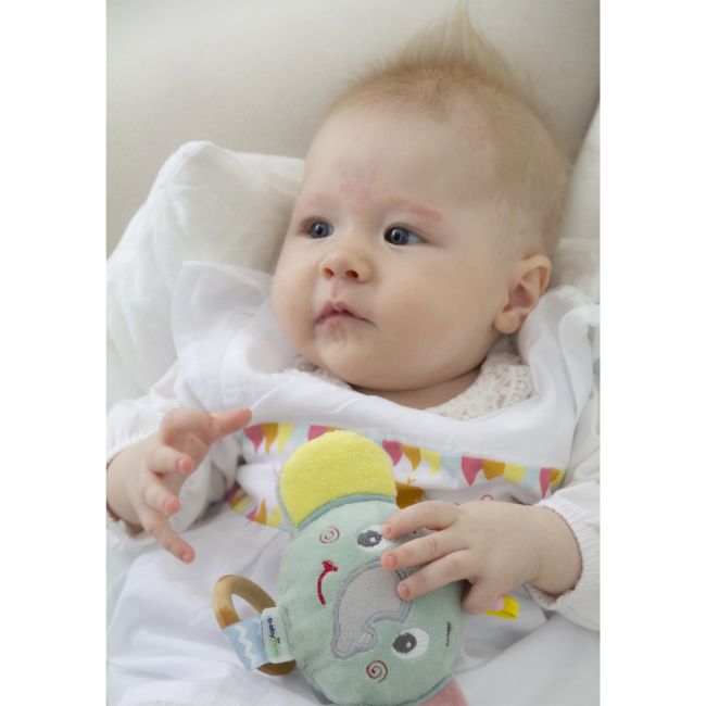Jucarie pentru bebelusi BabyJem Elephant Toy (Culoare: Bleu) JEMbj_7022