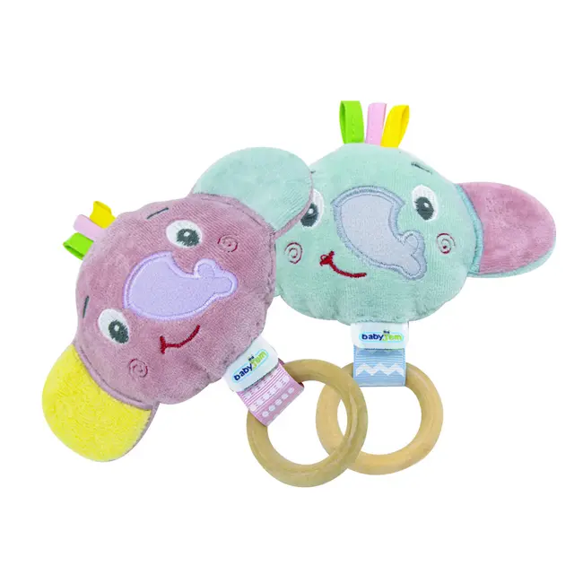 Jucarie pentru bebelusi BabyJem Elephant Toy (Culoare: Roz) JEMbj_7021