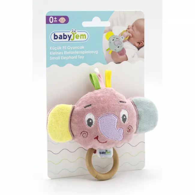 Jucarie pentru bebelusi BabyJem Elephant Toy (Culoare: Roz) JEMbj_7021