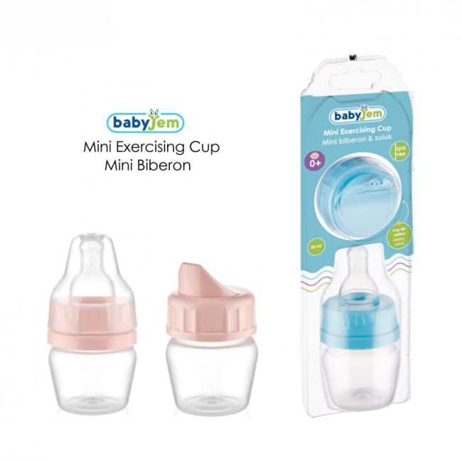 Mini biberon 2 in 1 Cana si biberon BabyJem 30 ml (Culoare: Gri) JEMbj_6611