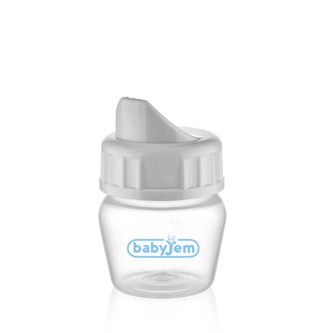 Mini biberon 2 in 1 Cana si biberon BabyJem 30 ml (Culoare: Gri) JEMbj_6611