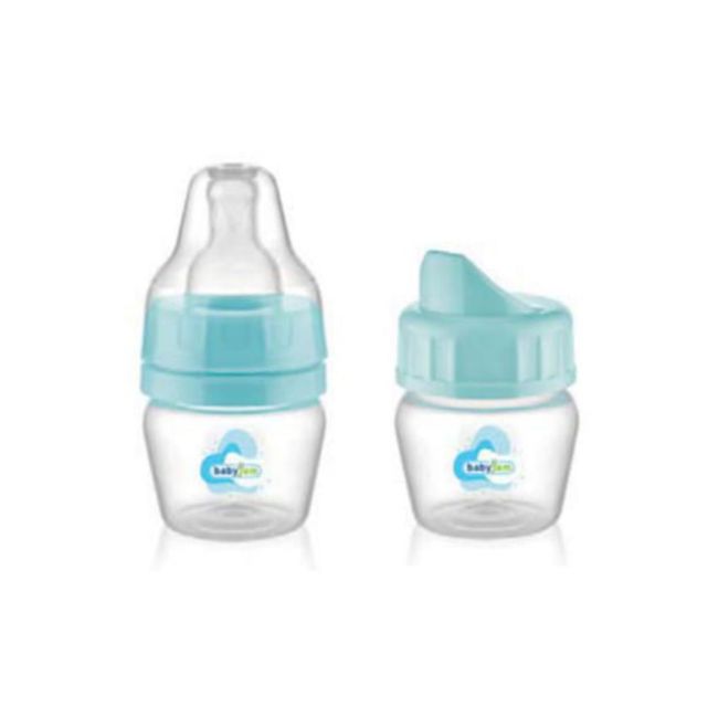 Mini biberon 2 in 1 Cana si biberon BabyJem 30 ml (Culoare: Gri) JEMbj_6611