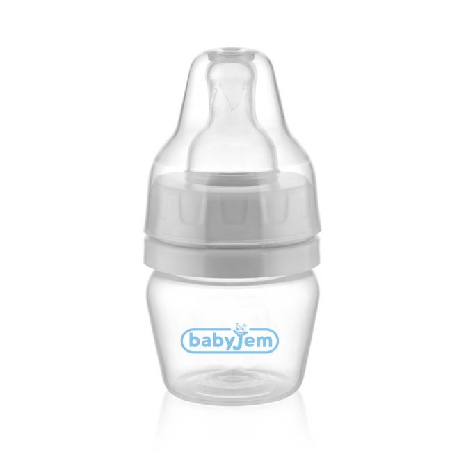 Mini biberon 2 in 1 Cana si biberon BabyJem 30 ml (Culoare: Gri) JEMbj_6611