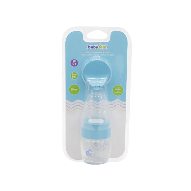 Mini biberon 2 in 1 Cana si biberon BabyJem 30 ml (Culoare: Gri) JEMbj_6611