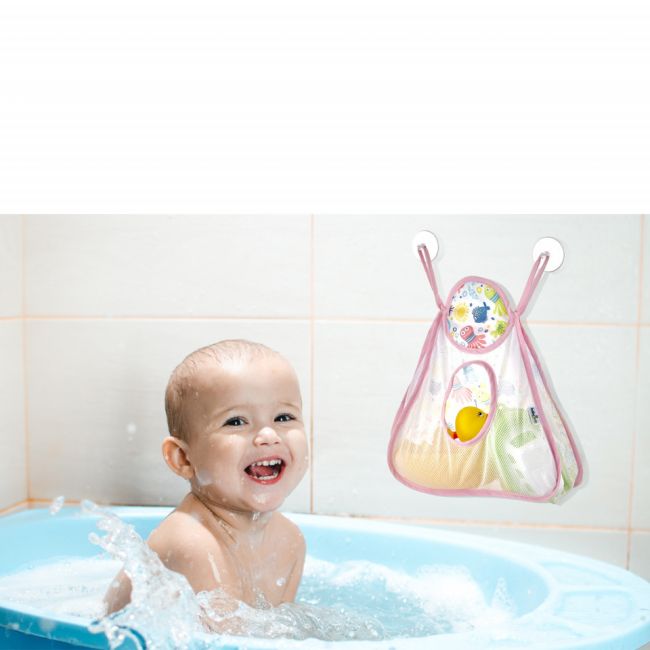 Organizator BabyJem pentru jucariile de baie Baby Bath (Culoare: Roz) JEMbj_6421