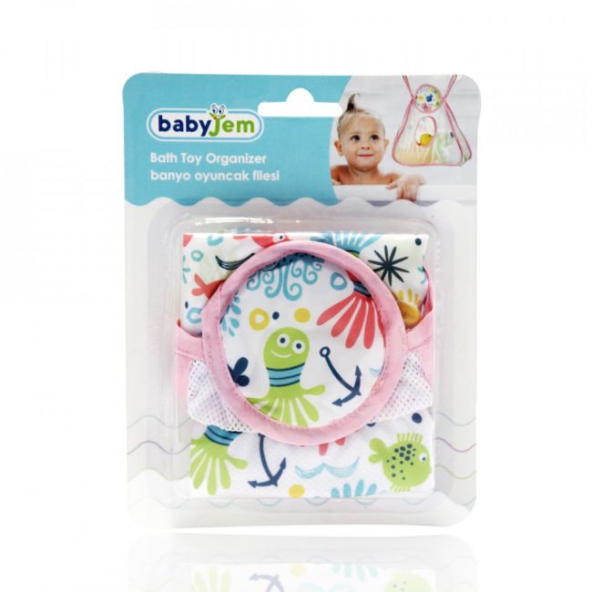 Organizator BabyJem pentru jucariile de baie Baby Bath (Culoare: Roz) JEMbj_6421