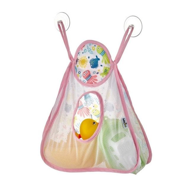 Organizator BabyJem pentru jucariile de baie Baby Bath (Culoare: Roz) JEMbj_6421