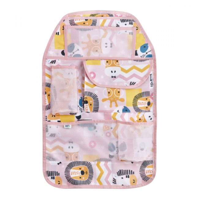 Organizator BabyJem pentru scaun auto Jungle (Culoare: Roz) JEMbj_3341