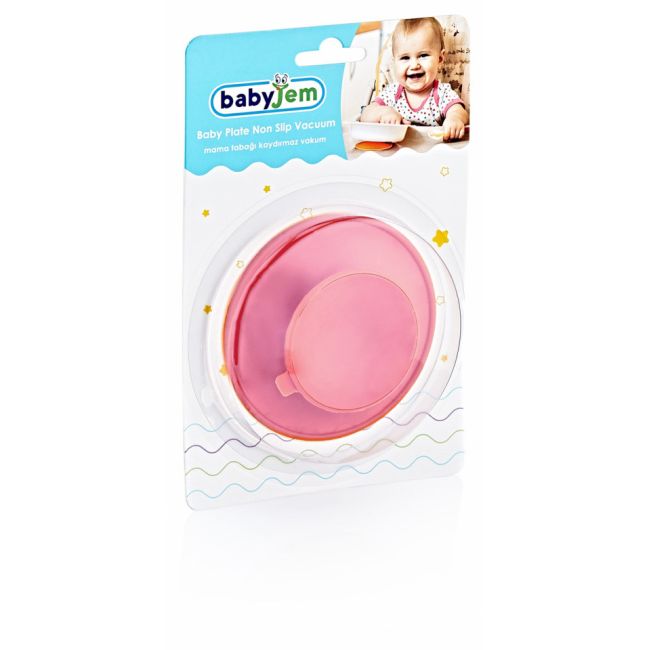 Placa pentru fixare farfurie/pahar BabyJem (Culoare: Roz) JEMbj_5281