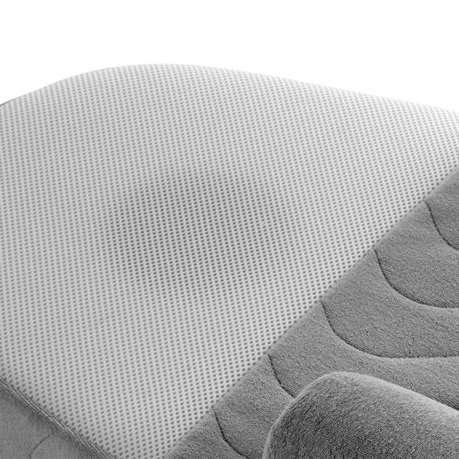 Salteluta plan inclinat si saculet cu samburi de cirese BabyJem 70x43 cm Velvet (Culoare: Gri) JEMbj_4261