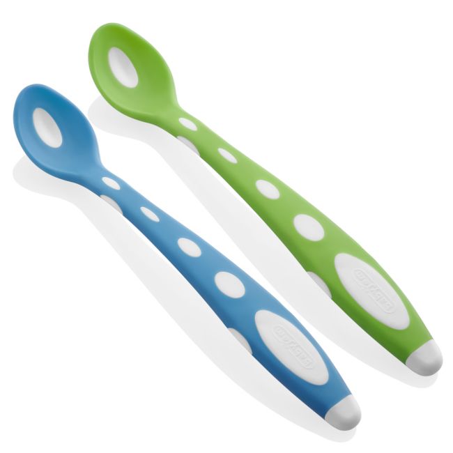 Set 2 lingurite din silicon BabyJem Soft Spoon (Culoare: Bleu) JEMbj_5633