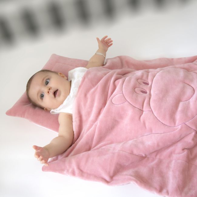 Set pernuta BabyJem Bear Green si paturica din plus (Culoare: Verde) JEMbj_6641