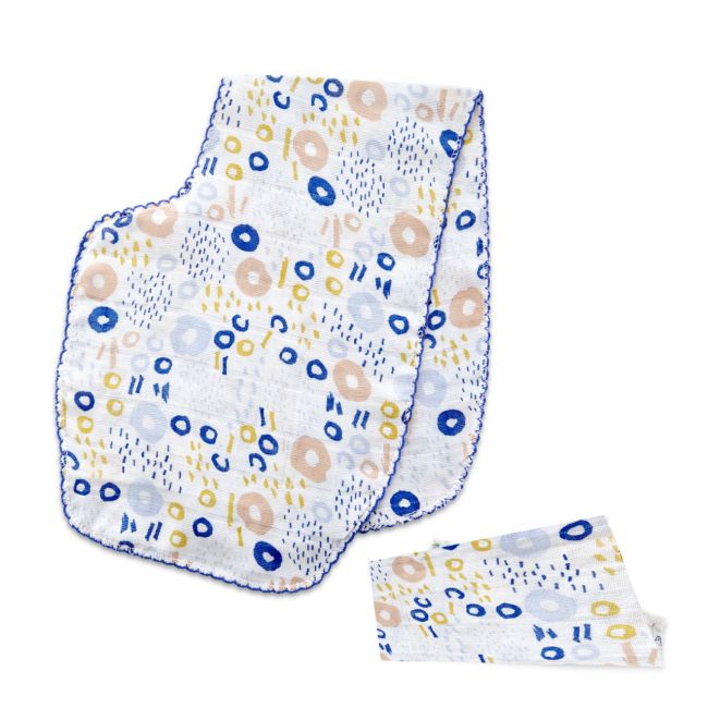 Set prosopel BabyJem pentru alaptare din muselina (Model: Inele colorate) JEMbj_3783