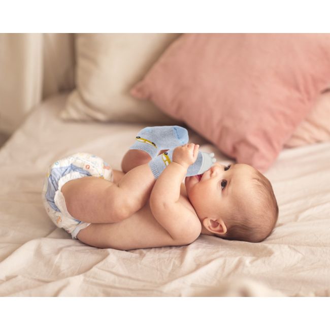 Sosete cu accesoriu dentitie BabyJem Teether Socks (Culoare: Roz) JEMbj_6521