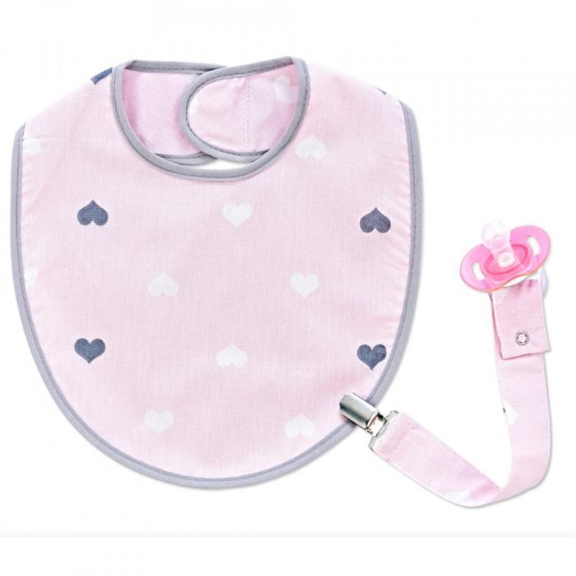 Baveta cu suport pentru suzeta (Culoare: Bleu) JEMbj_4533