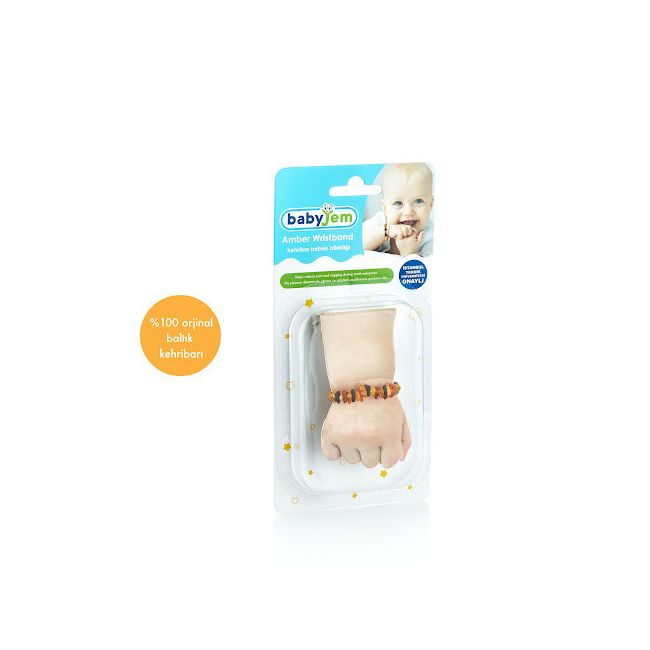 Bratara din chihlimbar pentru bebelusi BabyJem (Culoare: Curcubeu) JEMbj_5884