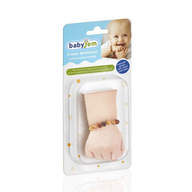 Bratara din chihlimbar pentru bebelusi BabyJem (Culoare: Curcubeu) JEMbj_5884