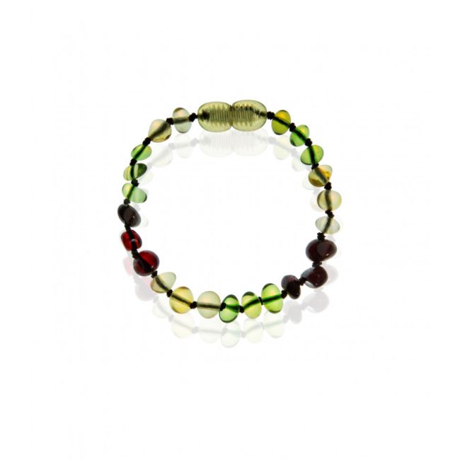 Bratara din chihlimbar pentru bebelusi BabyJem (Culoare: Verde) JEMbj_5881