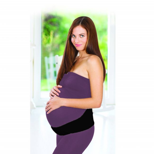 Centura abdominala pentru sustinere prenatala BabyJem Pregnancy (Marime: M, Culoare: Alb) JEMbj_2492
