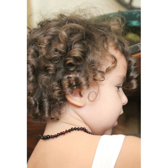 Colier din chihlimbar pentru copii BabyJem (Culoare: Curcubeu) JEMbj_5874