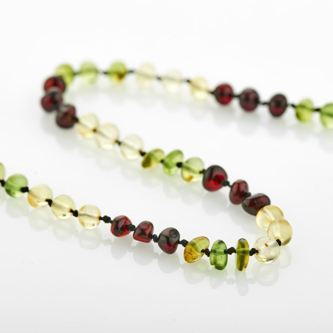 Colier din chihlimbar pentru copii BabyJem (Culoare: Verde) JEMbj_5871
