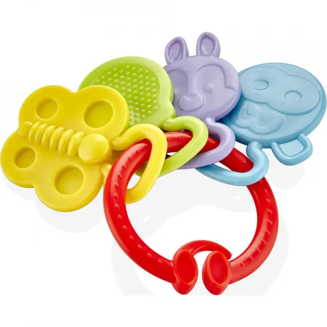 Jucarie dentitie BabyJem Rattle Teether (Culoare: Bleu) JEMbj_6445