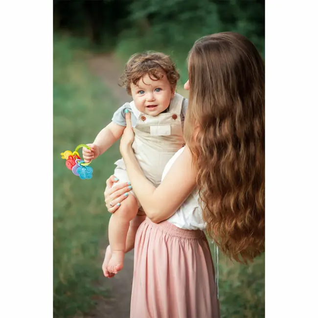 Jucarie dentitie BabyJem Rattle Teether (Culoare: Galben) JEMbj_6444