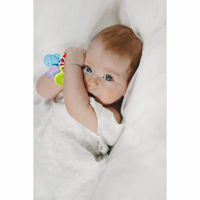 Jucarie dentitie BabyJem Rattle Teether (Culoare: Galben) JEMbj_6444