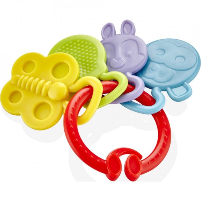 Jucarie dentitie BabyJem Rattle Teether (Culoare: Rosu) JEMbj_6443