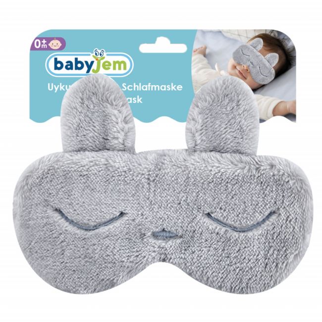 Masca bebelusi pentru somn BabyJem Sleeping Bunny (Culoare: Gri) JEMbj665_1