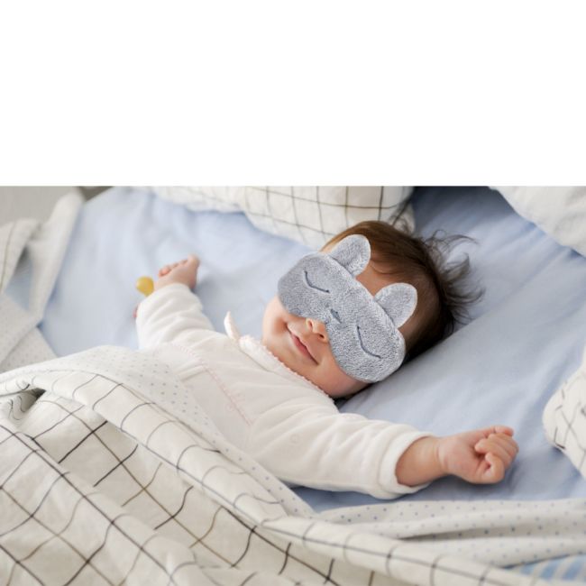 Masca bebelusi pentru somn BabyJem Sleeping Bunny (Culoare: Gri) JEMbj665_1