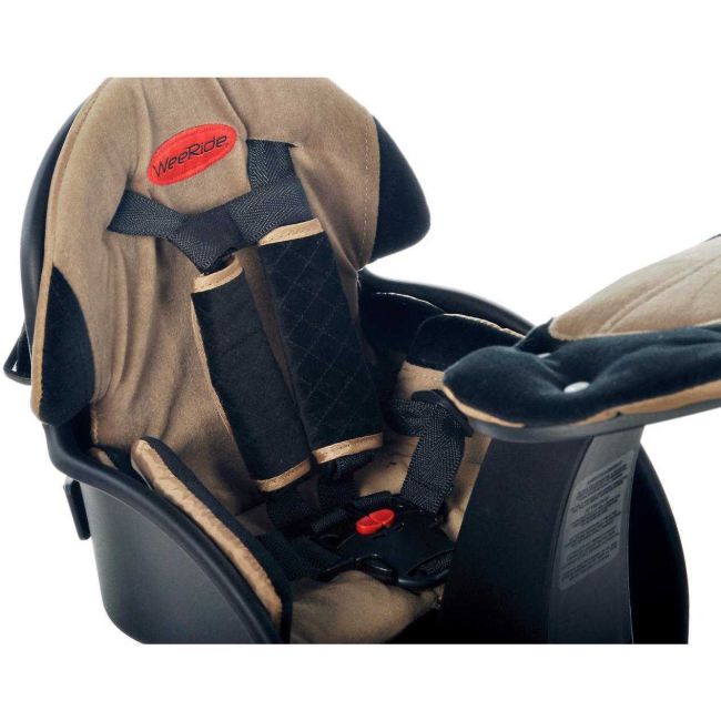 Scaun bicicleta copii Deluxe, Pozitie montare Centru, 15 Kg si Casca Protectie XS 44-48 Penguin WeeRide WR03SKPG BBJWR03SKPG_Negru/Maro