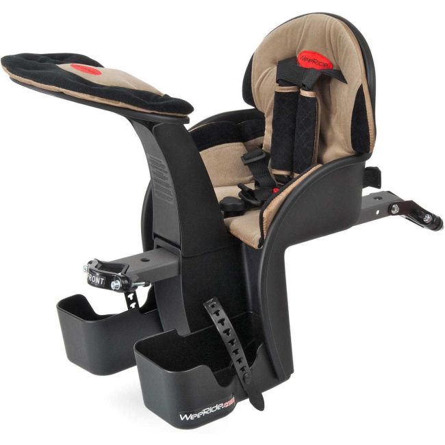Scaun bicicleta copii Deluxe, Pozitie montare Centru, 15 Kg si Casca Protectie XS 44-48 Penguin WeeRide WR03SKPG BBJWR03SKPG_Negru/Maro