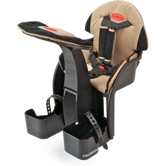 Scaun bicicleta copii Deluxe, Pozitie montare Centru, 15 Kg si Casca Protectie XS 44-48 Penguin WeeRide WR03SKPG BBJWR03SKPG_Negru/Maro