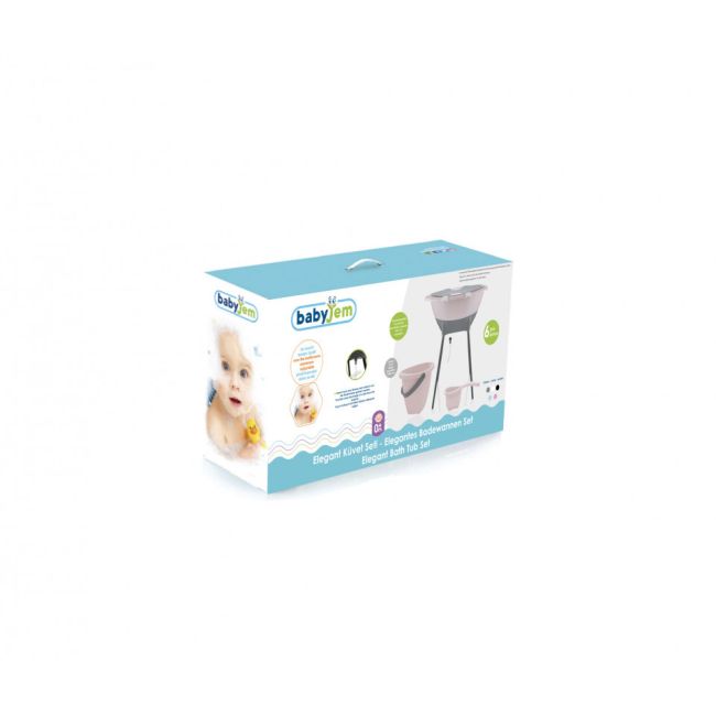 Set de baie BabyJem Elegant (Culoare: Alb) JEMbj_6964