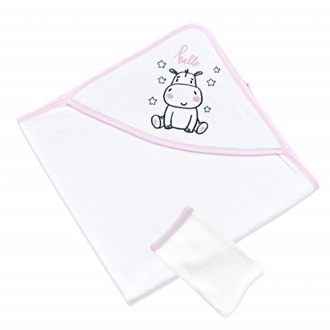 Set prosop cu capison si manusa de baie pentru copii BabyJem (Culoare: Gri) JEMbj_0621
