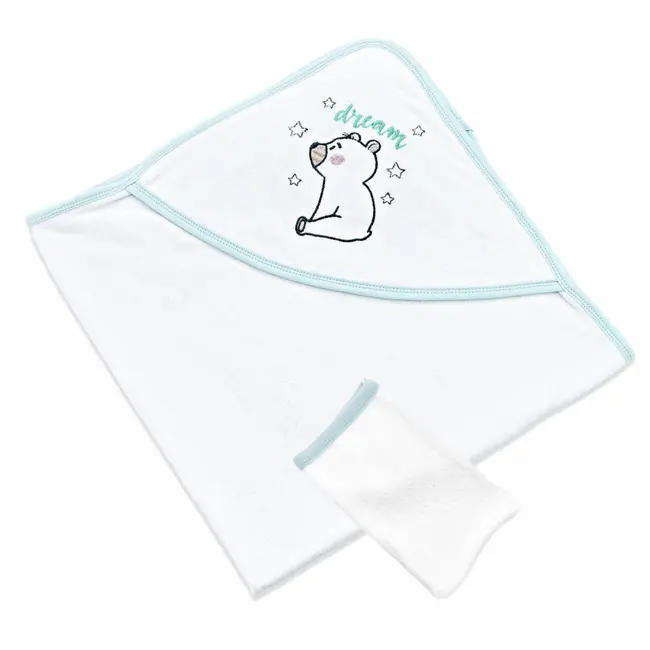 Set prosop cu capison si manusa de baie pentru copii BabyJem (Culoare: Roz) JEMbj_0622