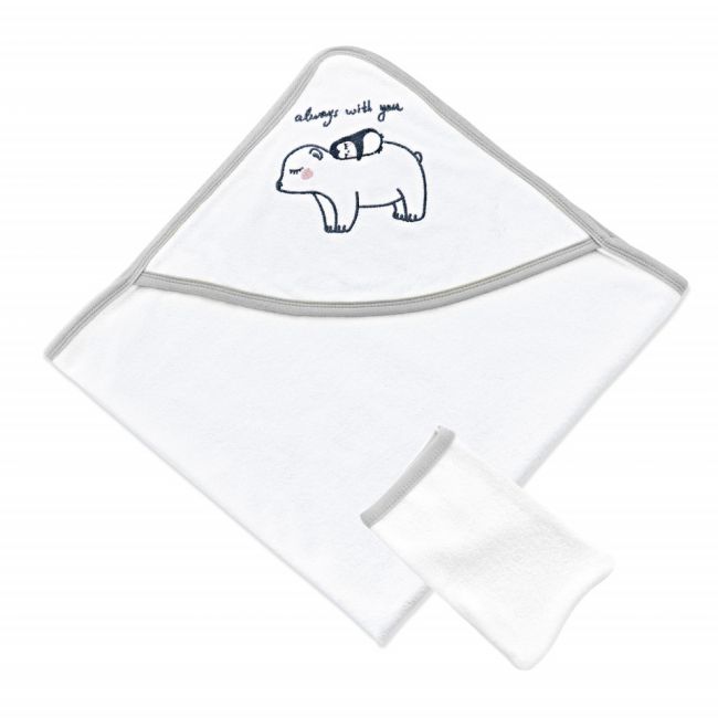 Set prosop cu capison si manusa de baie pentru copii BabyJem (Culoare: Roz) JEMbj_0622