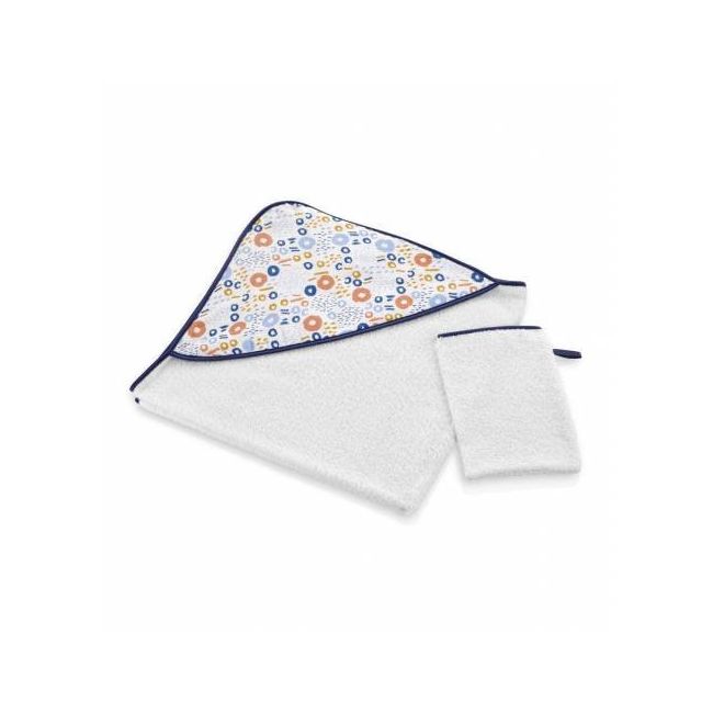 Set prosop si manusa de baie 72x72 cm BabyJem (Model: Dino) JEMbj_0421