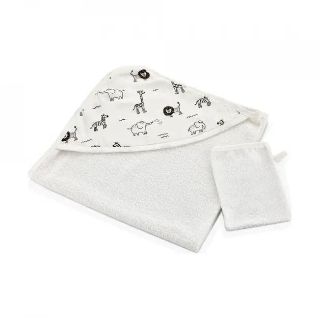 Set prosop si manusa de baie 72x72 cm BabyJem (Model: Dino) JEMbj_0421