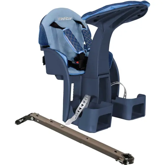 Scaun bicicleta copii SafeFront Deluxe,  Pozitie montare Centru, 15 Kg si Casca Protectie XS 44-48 Penguin WeeRide WR10SKPG BBJWR10SKPG_Denim