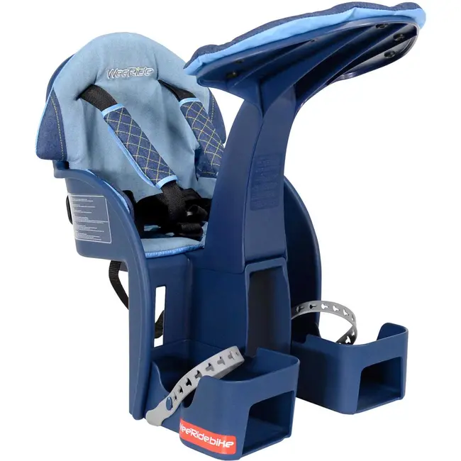 Scaun bicicleta copii SafeFront Deluxe,  Pozitie montare Centru, 15 Kg si Casca Protectie XS 44-48 Penguin WeeRide WR10SKPG BBJWR10SKPG_Denim