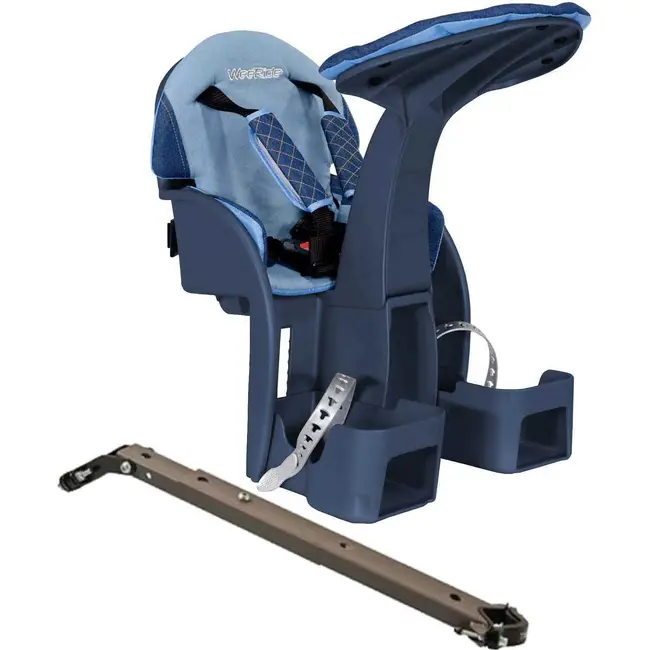 Scaun bicicleta copii SafeFront Deluxe,  Pozitie montare Centru, 15 Kg si Casca Protectie XS 44-48 Police WeeRide WR10SKPL BBJWR10SKPL_Denim