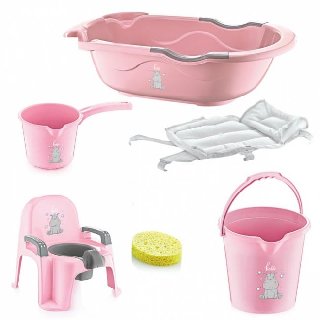 Set de baie cu 6 piese BabyJem Bebe Lux (Culoare: Bleu) JEMbj_2533