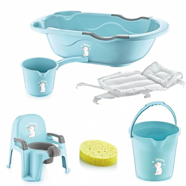Set de baie cu 6 piese BabyJem Bebe Lux (Culoare: Gri) JEMbj_2531