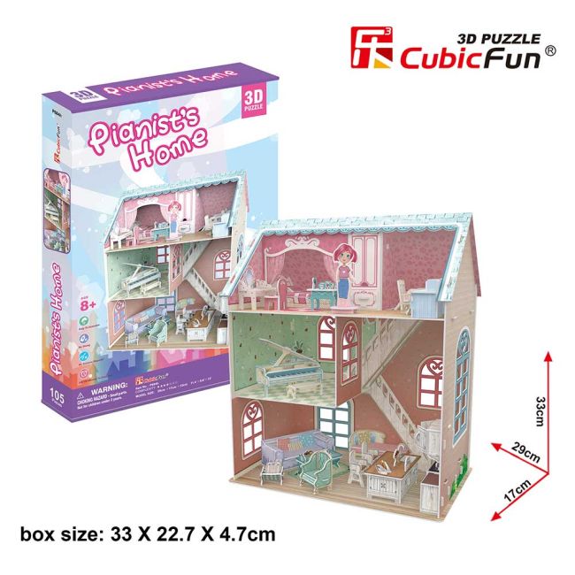 PUZZLE 3D - CBF4 - Colectia Casuta papusilor - Casa pianistului NCRP684h