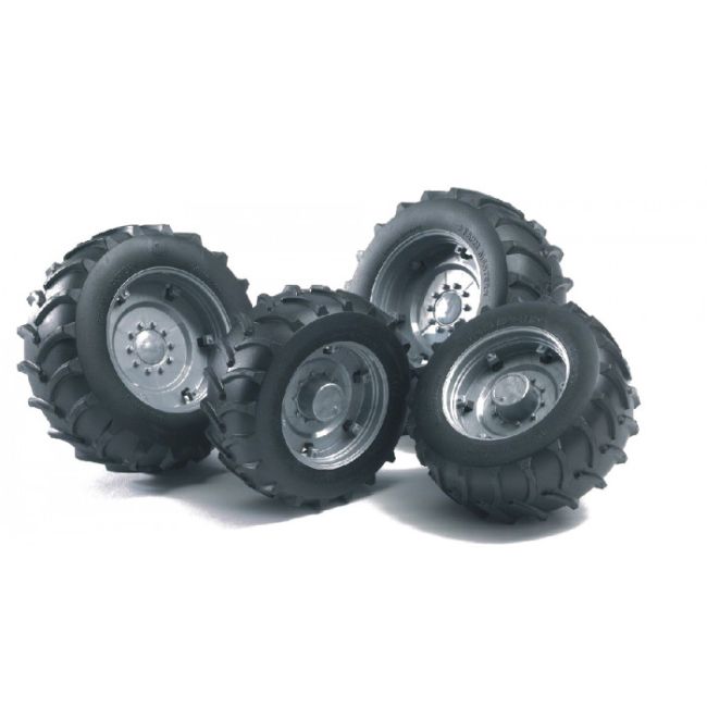ACCESORII BRUDER - Roti duble cu Jenti argintii - BRUDER - NCR2316