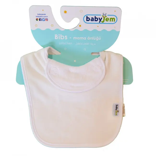 Baveta captusita din bumbac BabyJem (Culoare: Bleu) JEMbj_2143