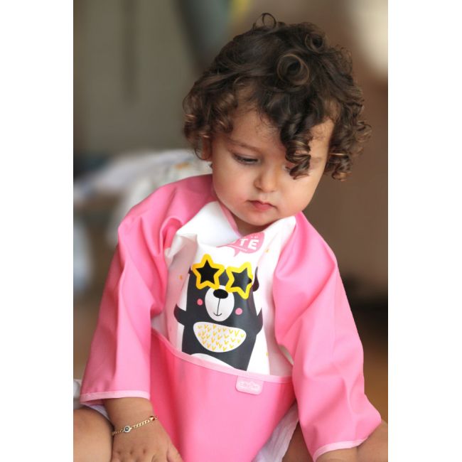 Baveta cu maneci si buzunar BabyJem Polly Bib (Culoare: Galben) JEMbj_0343