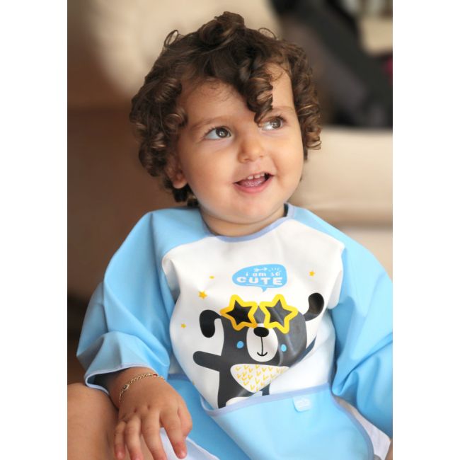 Baveta cu maneci si buzunar BabyJem Polly Bib (Culoare: Galben) JEMbj_0343